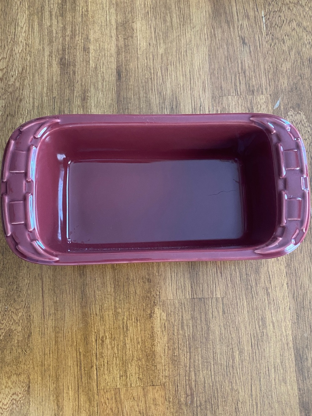 Longaberger Pottery Woven Traditions Paprika Red Small Bread/ Loaf Pan Dish